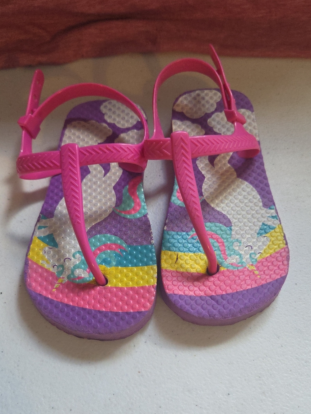 Kids Pink and Purple Beach Sandals - Unbranded